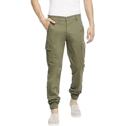 the indian garage co Men's Slim Fit Mid Rise Cargo Pant-picture-16