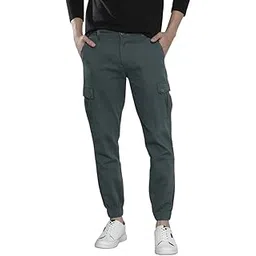 the indian garage co Men's Slim Fit Mid Rise Cargo Pant-picture-10