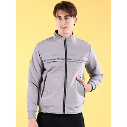The Indian Garage Co Mock Collar Long Sleeves Bomber Jacket-picture-29