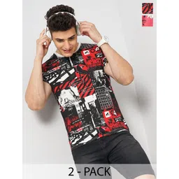 The Indian Garage Co Pack of 2 Graphic Printed T-shirts-image-4