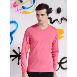 The Indian Garage Co Pink Round Neck Casual T-shirt-picture-27