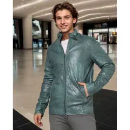 the indian garage co Slim Fit Biker Jacket with Zip Closure-picture-17