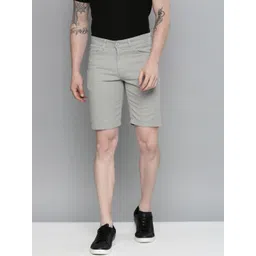 the indian garage co. Solid Men Grey Chino Shorts-picture-12