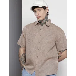 The Indian Garage Co Textured Drop-Shoulder Sleeves Relaxed Fit Casual Shirt-picture-21