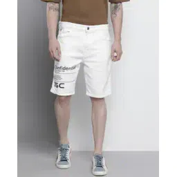 the indian garage co Typographic Print Flat-Front City Shorts-picture-36