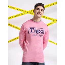 The Indian Garage Co Typography Printed Pullover Acrylic Sweater-image-29