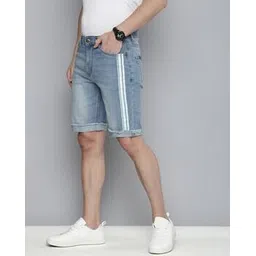 the indian garage co Washed Slim Fit Shorts-picture-23