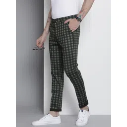 the indian garage co. x luxe Luxe by TIGC Men Checked Slim Fit Trousers-picture-16