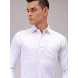 the indian garage co. x luxe Luxe by TIGC Men Cutaway Collar Micro Ditsy Printed Cotton Slim Fit Formal Shirt-picture-21