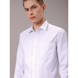 the indian garage co. x luxe Luxe by TIGC Men Spread Collar Micro Checked Slim Fit Formal Shirt-picture-19