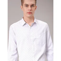 the indian garage co. x luxe Luxe by TIGC Men Spread Collar Micro Ditsy Printed Slim Fit Formal Shirt-picture-36