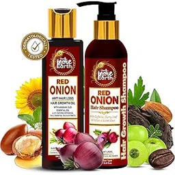 The Indie Earth Red Onion Anti Hair Loss & Hair Growth Combo with Red Onion Oil + Red Onion Shampoo Shampoo Total 400ML Best Onion Oil For Anti Hair Loss Best Onion Shampoo For Hair Growth-picture-10
