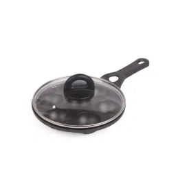 The Indus Valley Black Cast Iron 21.08 cm Paddu Pan With Long Handle & Glass Lid-picture-34