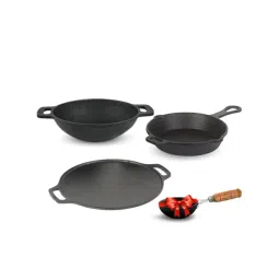 The Indus Valley Black Cast Iron Cookware Set-picture-23