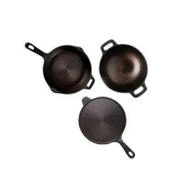 The Indus Valley Black Cast Iron Cookware Set image 1