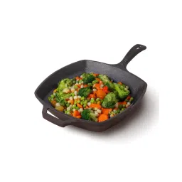 The Indus Valley Black Cast Iron Pre-Seasoned Fry Pan with Long Handle (26.5 cm, 1.7 L)-picture-31