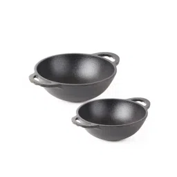 The Indus Valley Black Pre-Seasoned Cast Iron Cookware -  Set of 2-picture-33