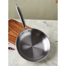 The Indus Valley Silver Tri-Ply Stainless Steel Induction and Gas Compatible 23.5 cm Frypan (1.5L)-picture-41