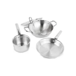 The Indus Valley Triply Silver Stainless Steel Cookware Set-picture-16