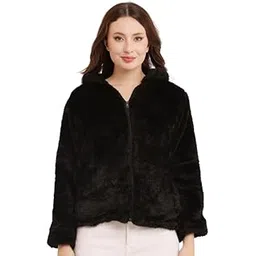 the kosh Fluffy Bear Hooded Coat Jacket for Women | Regular Fit | Fluffy Jacket Hoodie | Warm Like Sheep | Faux Fur | Ideal for Outings, Several Occasions-picture-22