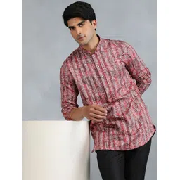 THE KURTA COMPANY Ethnic Motifs Printed Mandarin Collar Straight Kurta-picture-10