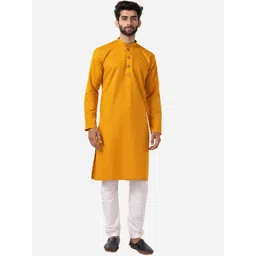 THE KURTA COMPANY Mandarin Collar Cotton Kurta-picture-39