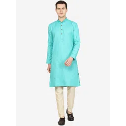 THE KURTA COMPANY Men Thread Work Kurta-picture-22