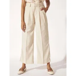 The Label Life Beige Plain Trousers-picture-42