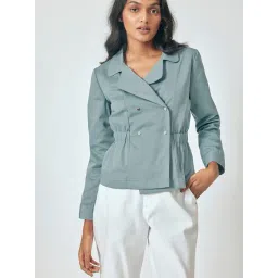 The Label Life Blue Polyester Comfort Fit Solid Jacket-picture-12