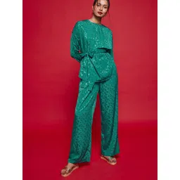 The Label Life Women Evergreen Jacquard Pleated Pants-picture-39