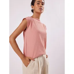 The Label Life Women Self Design Boat Neck Sleeveless Top-picture-26