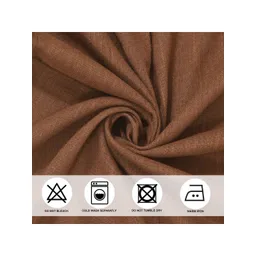 THE LINEN COMPANY Brown & White 2 Pieces Sheer Cotton Linen Window Curtain image 5