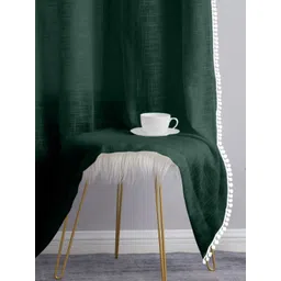 THE LINEN COMPANY Sea Green 2 Pieces Sheer Cotton Linen Window Curtain-picture-38