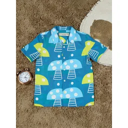 The Lion and The Fish Boys Comfort Opaque Printed Casual Shirt-picture-49