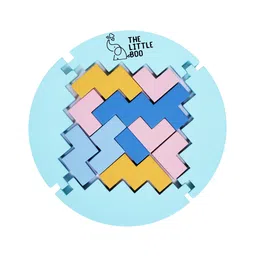 The Little Boo Wooden Tetris Game Multicolour - 14 Pieces-image-24
