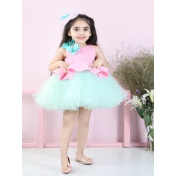 THE LITTLE CELEBS Girls Scuba Fit & Flare Dress-picture-15