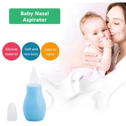 the little lookers Baby Nose Cleaner/Nasal Vacuum Sucker Mucus Snot Aspirator for Babies (Nose Cleaner Blue, Pack of 1) Manual Nasal Aspirator image 2