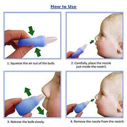 the little lookers Baby Nose Cleaner/Nasal Vacuum Sucker Mucus Snot Aspirator for Babies (Nose Cleaner Blue, Pack of 1) Manual Nasal Aspirator image 4