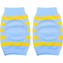 the little lookers Baby Knee Pads for Crawling, Anti-Slip Padded Stretchable Elastic Cotton Soft Breathable Comfortable Knee Cap/ Elbow Safety Protector in Attractive Colors (6 months- 2 years) (Royal Blue, Pack Of 1) Royal Blue Baby Knee Pads-picture-10