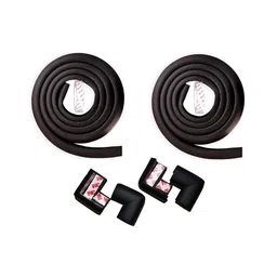 THE LITTLE LOOKERS Baby Proofing 2 metre L-Shaped Edge Guards Roll | Child Safety Edge Protectors | Safety accessories for babies/kids/Children (Black, 2 Proofing & 4 Corner Guard)-picture-24