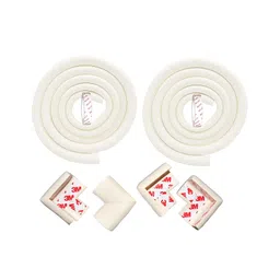 THE LITTLE LOOKERS Baby Proofing 2 metre L-Shaped Edge Guards Roll | Child Safety Edge Protectors | Safety accessories for babies/kids/Children (White, 2 Proofing & 4 Corner Guard)-picture-22