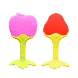 The Little Lookers Baby Teether Apple & Strawberry Shape Pack of 2 - Multicolor-picture-18