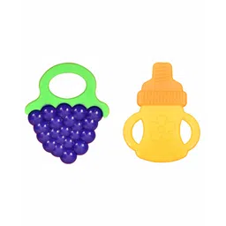 The Little Lookers Baby Teether Bottle & Grapes Shape Pack Of 2 - Multicolor-picture-22