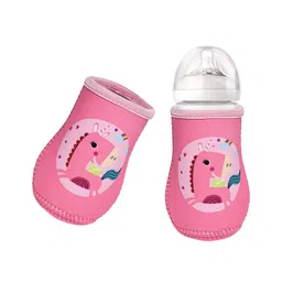 THE LITTLE LOOKERS Cute Animated Patterned Soft Stretchable Baby Feeding Bottle Cover for 125ml to 240ml (Pink, Pack of 1)-picture-25