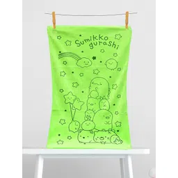 The Little Lookers Kids Green Printed 354 GSM Bath Towels-picture-31