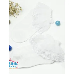 The Little Lookers Kids Pack Of 2 Patterned Cotton Ankle-Length Socks-picture-33