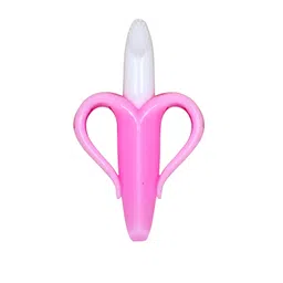 The Little Lookers White & Pink Banana-Shaped BPA Free Teether-picture-22