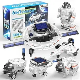 The Little Ones Robot Toys - Robot Kit, Space Toys,Solar STEM DIY Toys for Kids,Astronaut Toy,Best Birthday Gifts for Boys & Girls Age 6-8-10-12-14 Years Old,Rocket Model [PRO 6IN1 Solar Space Fleet]-image-19