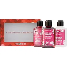 THE LOVE CO. Japanese Cherry Blossom Gift Collection| Indulge in Travel Pack Shower Gel, Body Lotion & Shampoo | Ideal Birthday & Special Occasion Hamper - Pack of 3-picture-39