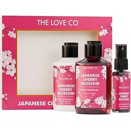 THE LOVE CO. Japanese Cherry Blossom Gift Collection| Indulge in Travel Pack Shower Gel, Body Lotion & Body Mist | Ideal Birthday & Special Occasion Hamper - Pack of 3-picture-21